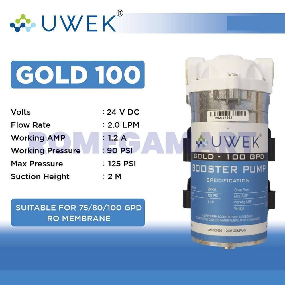 UWEK Gold 100 GPD Booster Pump Suitable For All Types Of Domestic Ro - CO ORBITAL INDIANXIVVKOYES