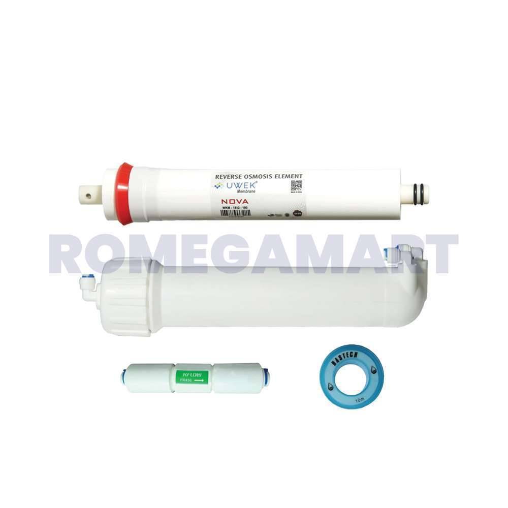 100 GPD Membrane UWEK NOVA Reduces 96% to 98% TDS With Membrane Housing FR Combo Pack - CO ORBITAL INDIA