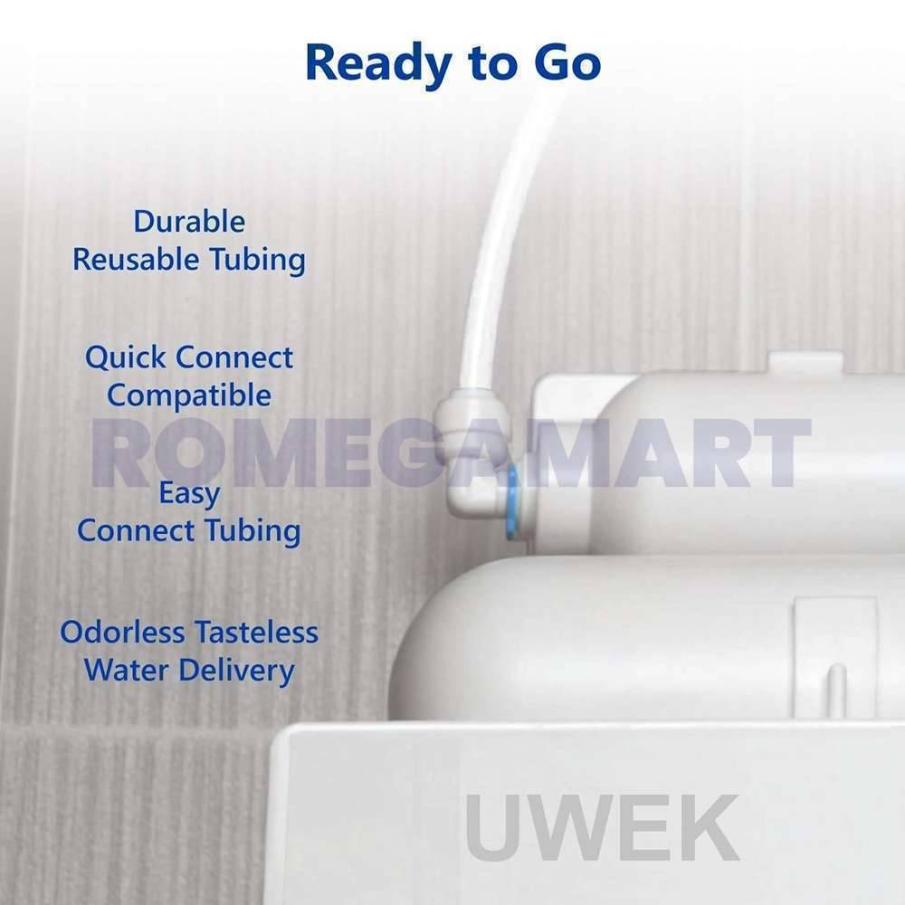UWEK RO Pipe 3/8 Inch 10 mm White OD Tube 10 Meter With Cutter Food Grade Material Pipe Suitable For Water Purifier - CO ORBITAL INDIA
