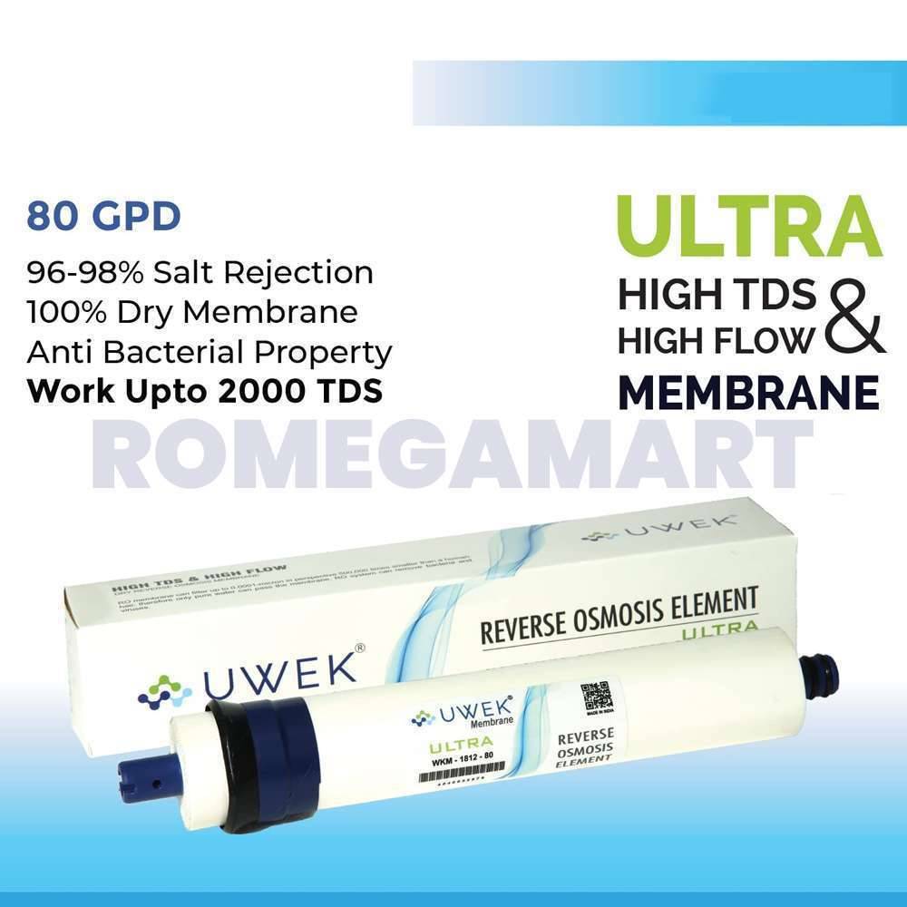 UWEK ULTRA 100 GPD Membrane 2000 TDS With Membrane Housing 1 FR And 1 Taflon Tape - CO ORBITAL INDIA