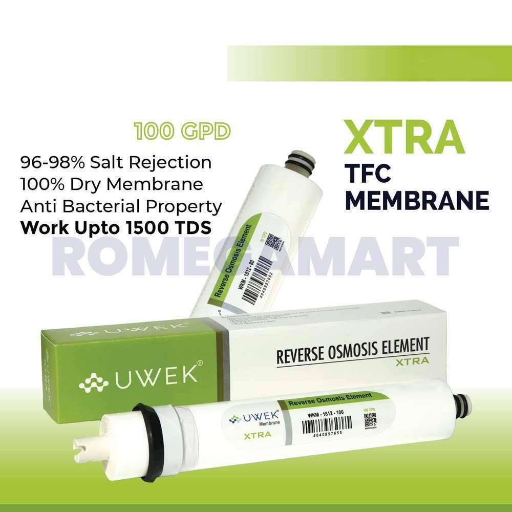 UWEK 100 GPD XTRA Membrane 2000 TDS With Membrane Housing 1 FR & 1 Taflon Tape - CO ORBITAL INDIA