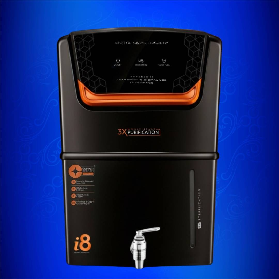 Aqua X I8 12 Liter Storage Black Cabinet For Domestic Use - JAZZ PURE WATER SOLUTION