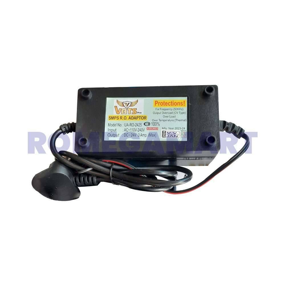 Vats Pro+ SMPS 24 Volt 2.5 Ampere Black Color Polypropylene Material - VATSAQUA RO SYSTEM