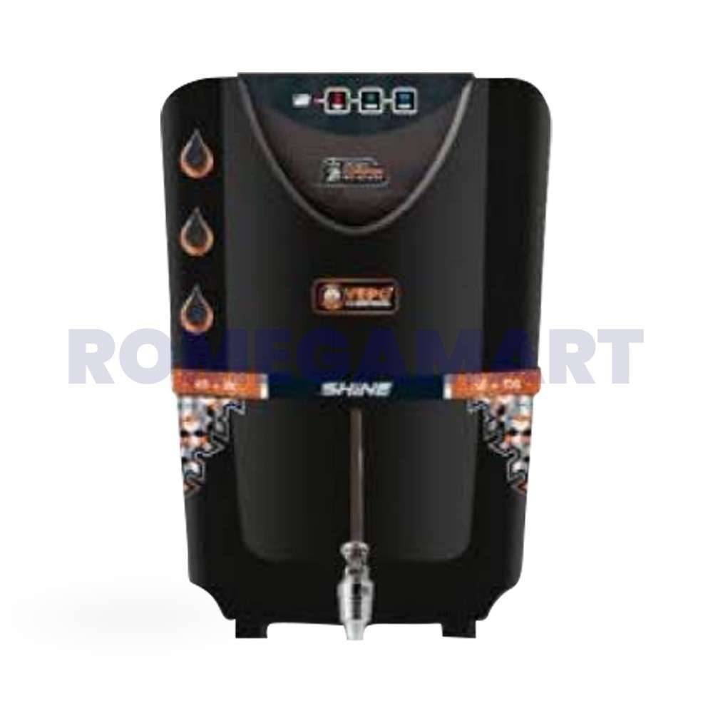 Vepo Shine 10 Liter Storage Black Color Zinc+Copper+Alkaline Water Purifier With LED Indicator - PRUDENCE MARKETING PRIVATE LIMITED