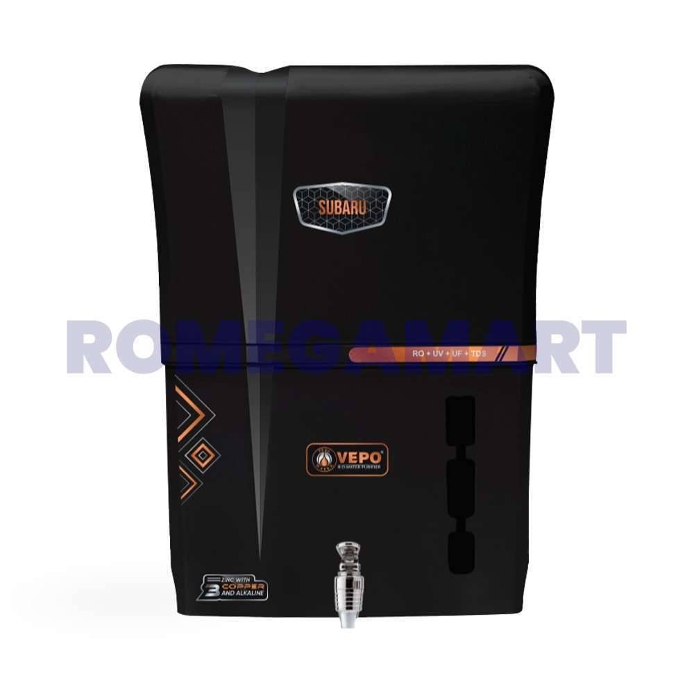 Vepo Subaru 12 Liter Water Purifier Black Color With LED Indicator 100% Food Grade Material - PRUDENCE MARKETING PRIVATE LIMITED