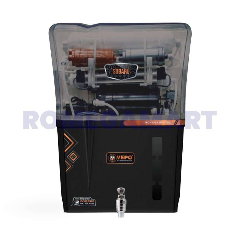 Vepo Subaru 12 Liter Black With Transparent Storage Water Purifier With LED Indicator - PRUDENCE MARKETING PRIVATE LIMITED