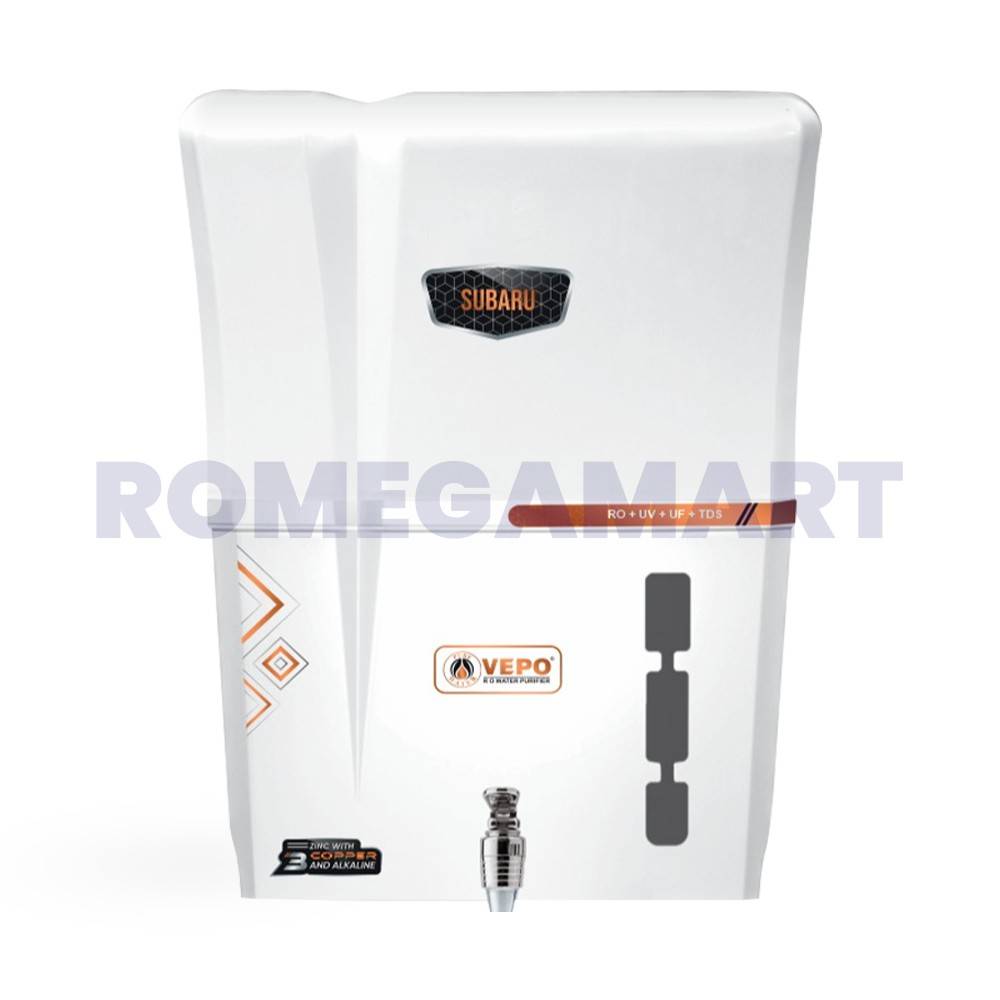 Vepo Subaru White Color 12 Liter Water Purifier With LED Indicator 100% Food Grade Material - PRUDENCE MARKETING PRIVATE LIMITED