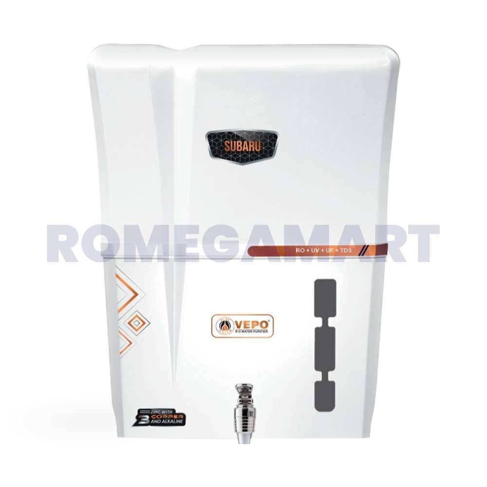 Vepo Subaru 12 Liter White Color Water Purifier With LED Indicator 100% Food Grade Material - PRUDENCE MARKETING PRIVATE LIMITED