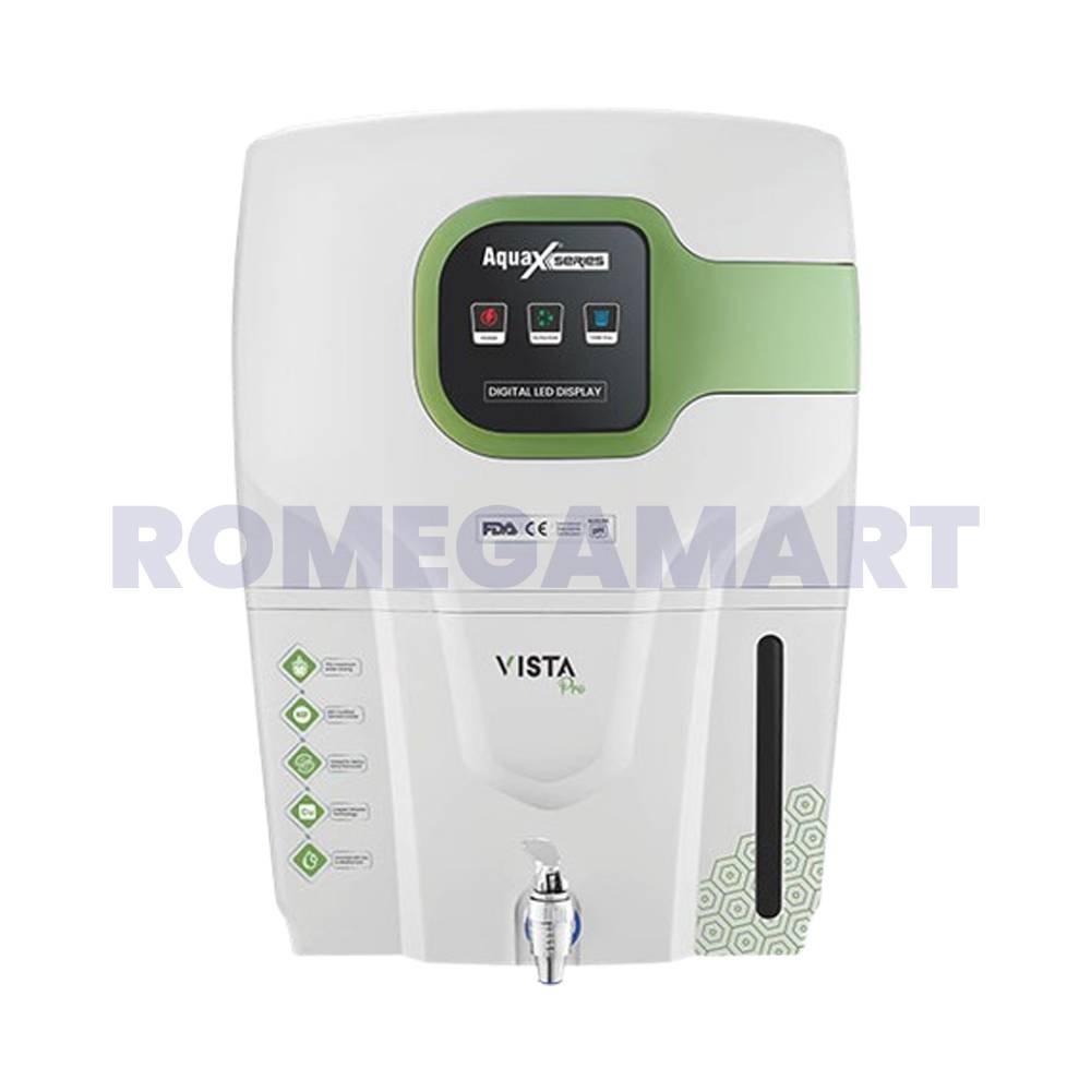 Aquax Vista Pro White With Green Water Purifier RO+UV+UF+MINERAL CARTRIDGE+TDS CONTROLER - Super Fine Trading CO