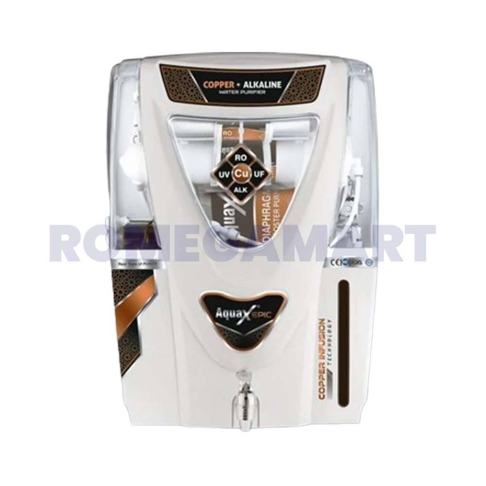 AquaX Epic Cabinet White Color 12 Liter Storage ABS Plastic Material For Domestic - VATSAQUA RO SYSTEM