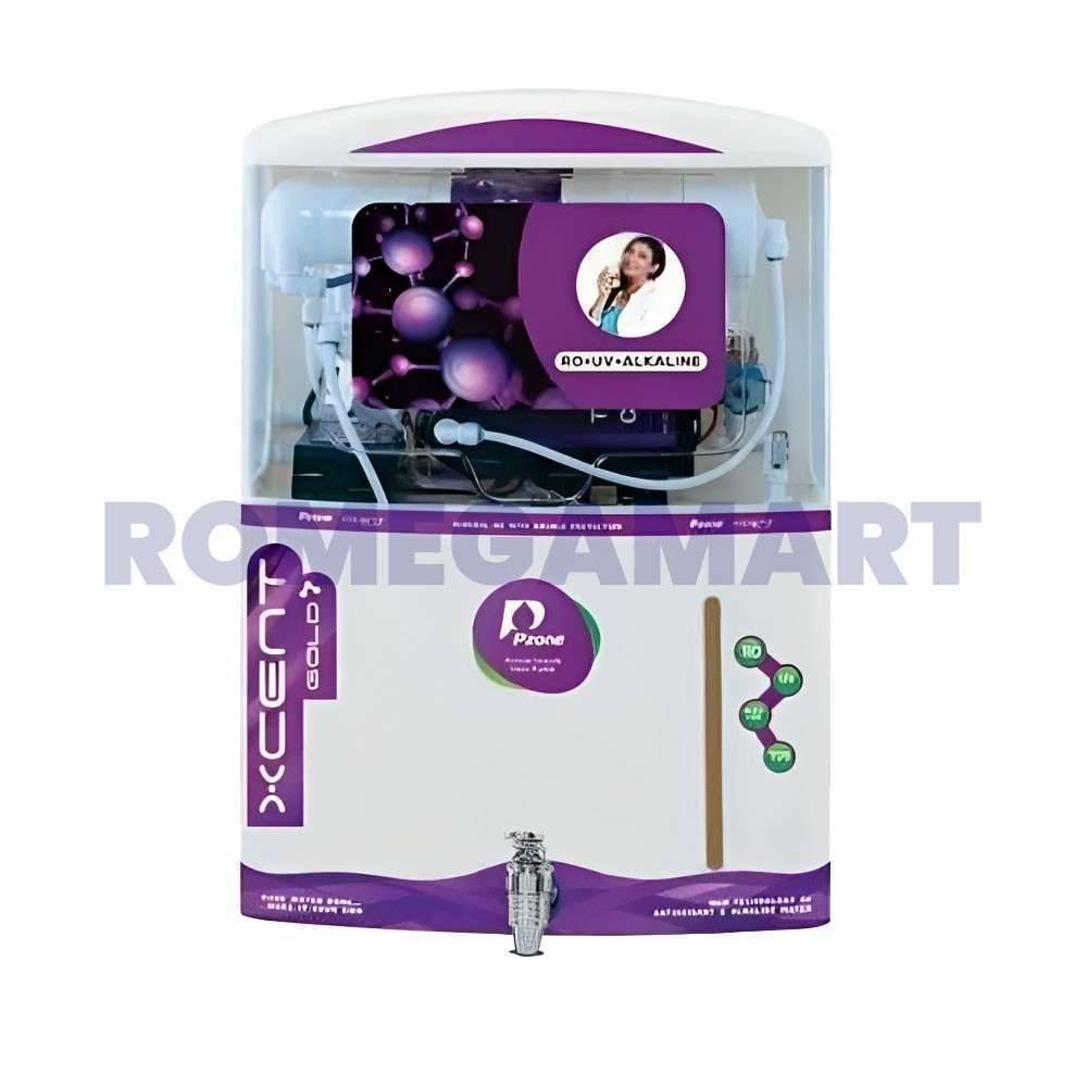 Pzone Xcent Gold White & Purple 12 Liter Capacity Domestic Ro - Pzone Electronics Pvt. Ltd.