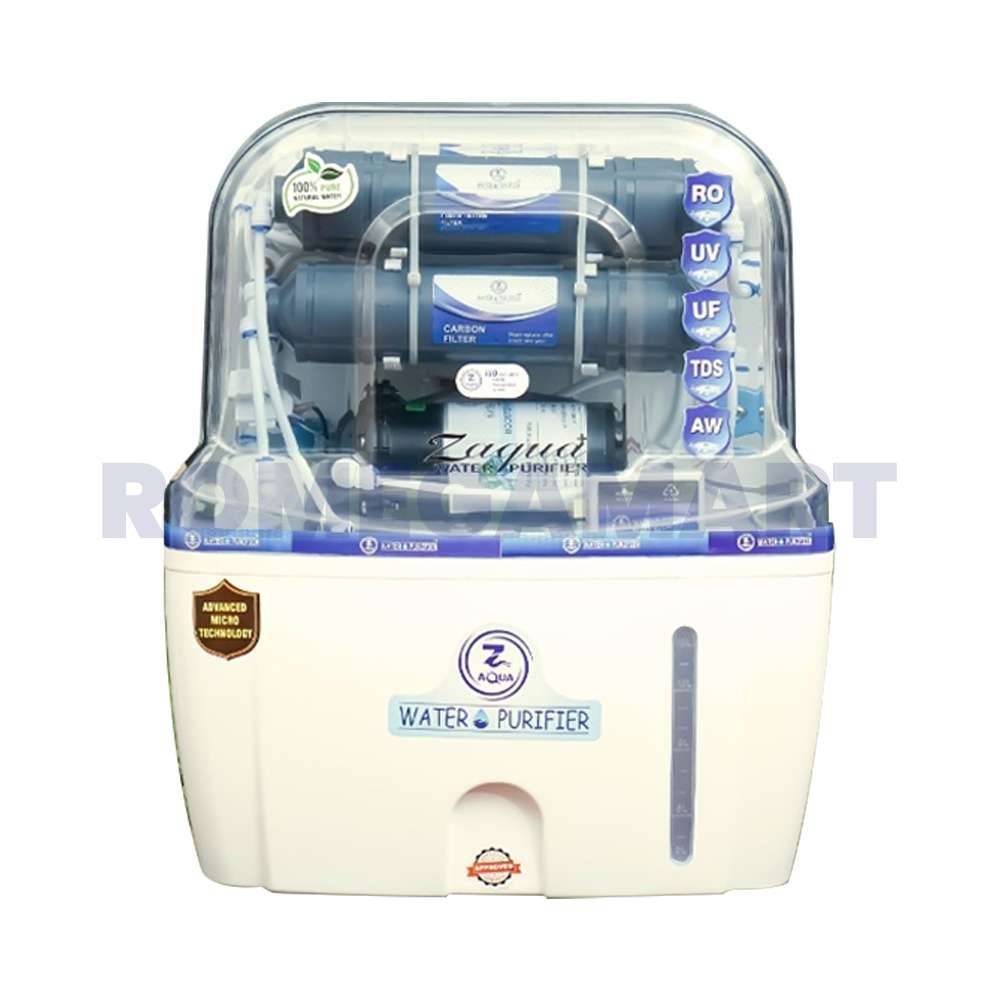 Z Aqua Swift White Transparent Water Purifier 12 Liter Storage RO+UV+UF+TDS+AW - Z Aqua Water Purifier