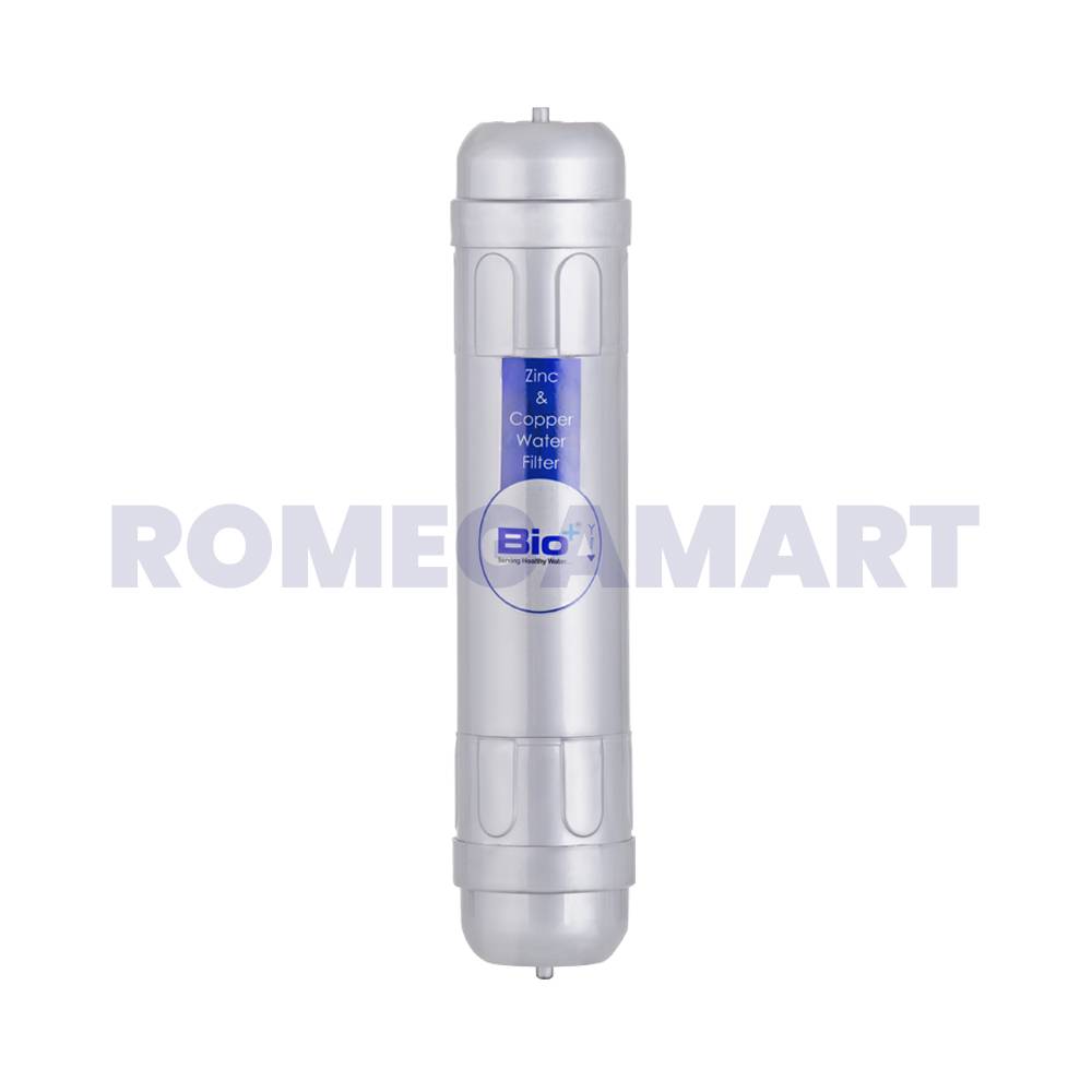 Bio+ 11 Inch Zinc + Copper + H2AAA Alkaline Filter Silver Color Plastic Material For Domestic Use - AMMBA SHAKTI ELECTRONICS
