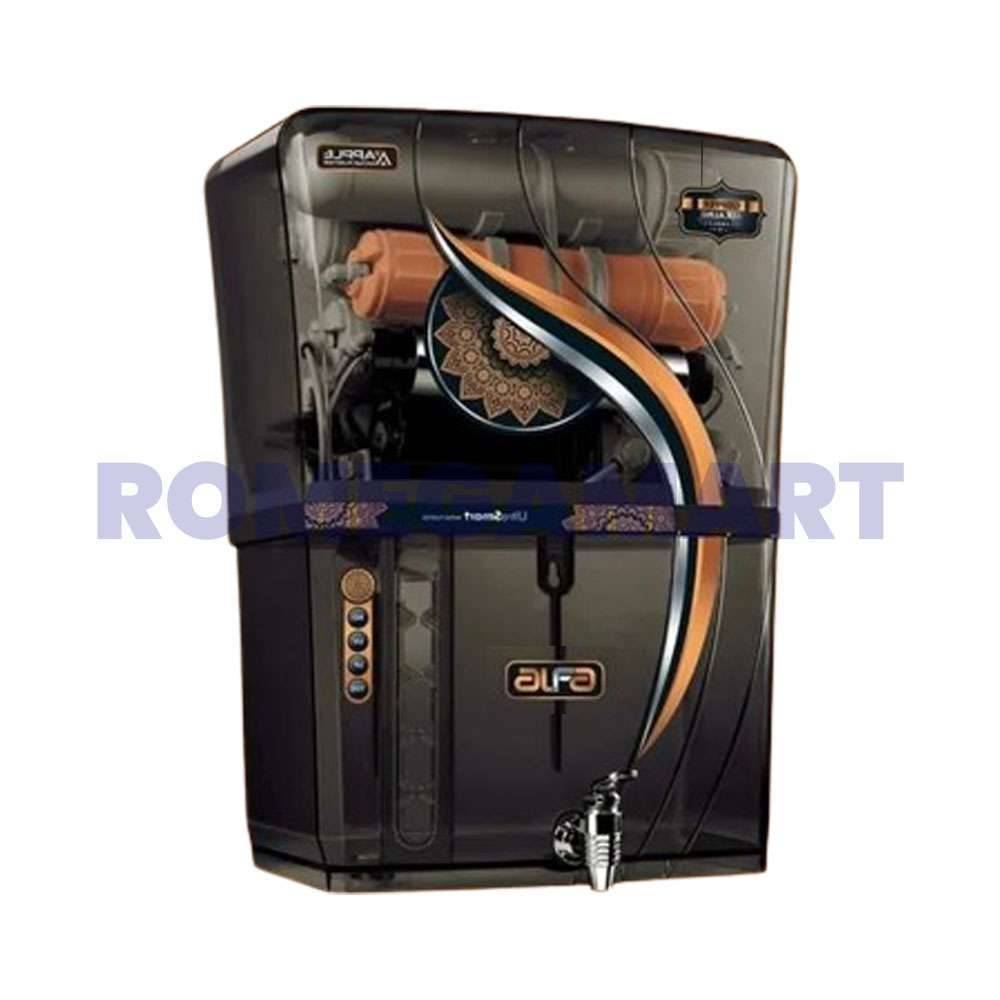 Alfa Apple Black Transparent Table Tab  Color 12 Liter Storage Water Purifier For Domestic Use - DIVYA ENTERPRISES