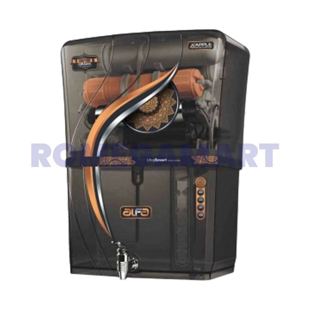 Apple Alfa Cabinet Black Transparent 12 Liter Storage ABS Plastic Material For Domestic Use - Jazz Pure Water Solution