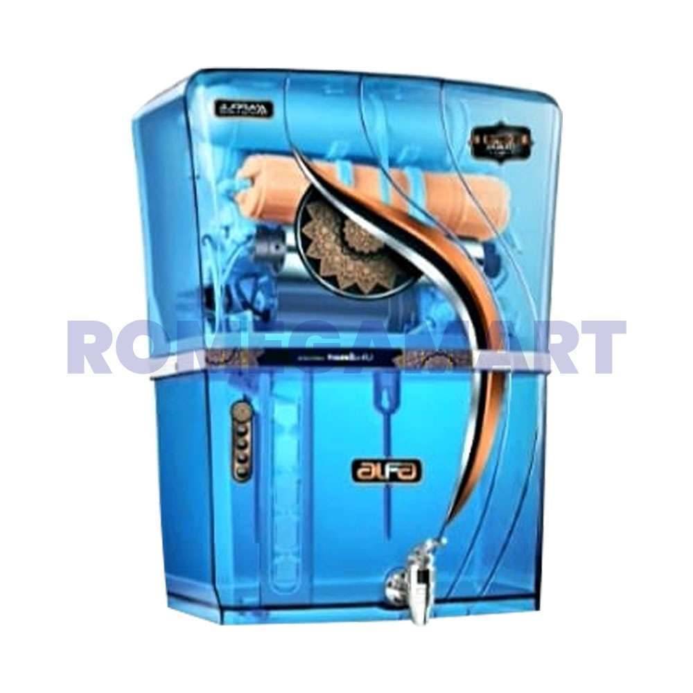 Alfa Apple 12 Liter Storage Water Purifier Blue Transparent Color For Domestic Use - DIVYA ENTERPRISES