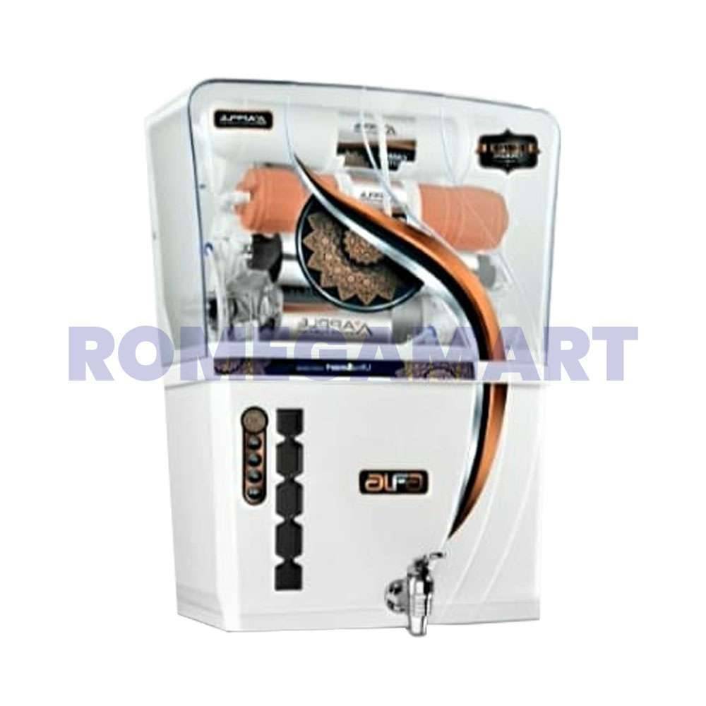Alfa Apple White Transparent Table Tab Color 12 Liter Storage Water Purifier For Domestic Use - DIVYA ENTERPRISES