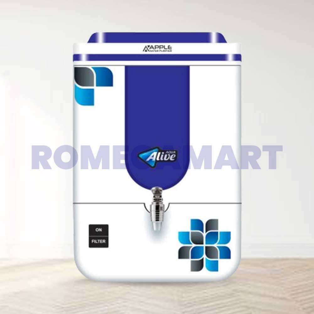 Apple Alive RO Water Purifier ABS Food Plastic Material Blue Color 10 Liter Storage Suitable For Domestic - JAZZ PURE WATER SOLUTIONS