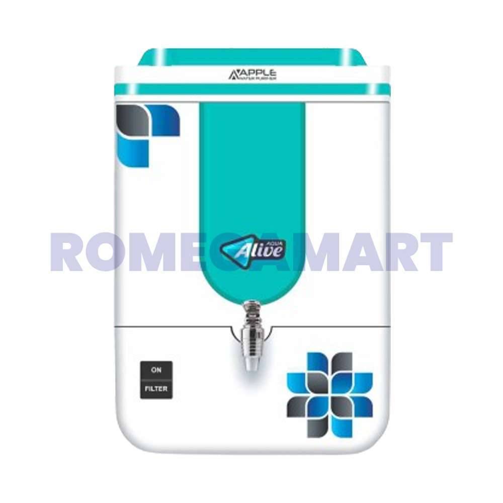 Apple Alive RO Water Purifier RO+UV+COPPER+ALKLINE+TDS ABS Food Plastic Material Green  Color 10 Liter Storage Suitable For Domestic - GTB JI WATER SOLUTIONS