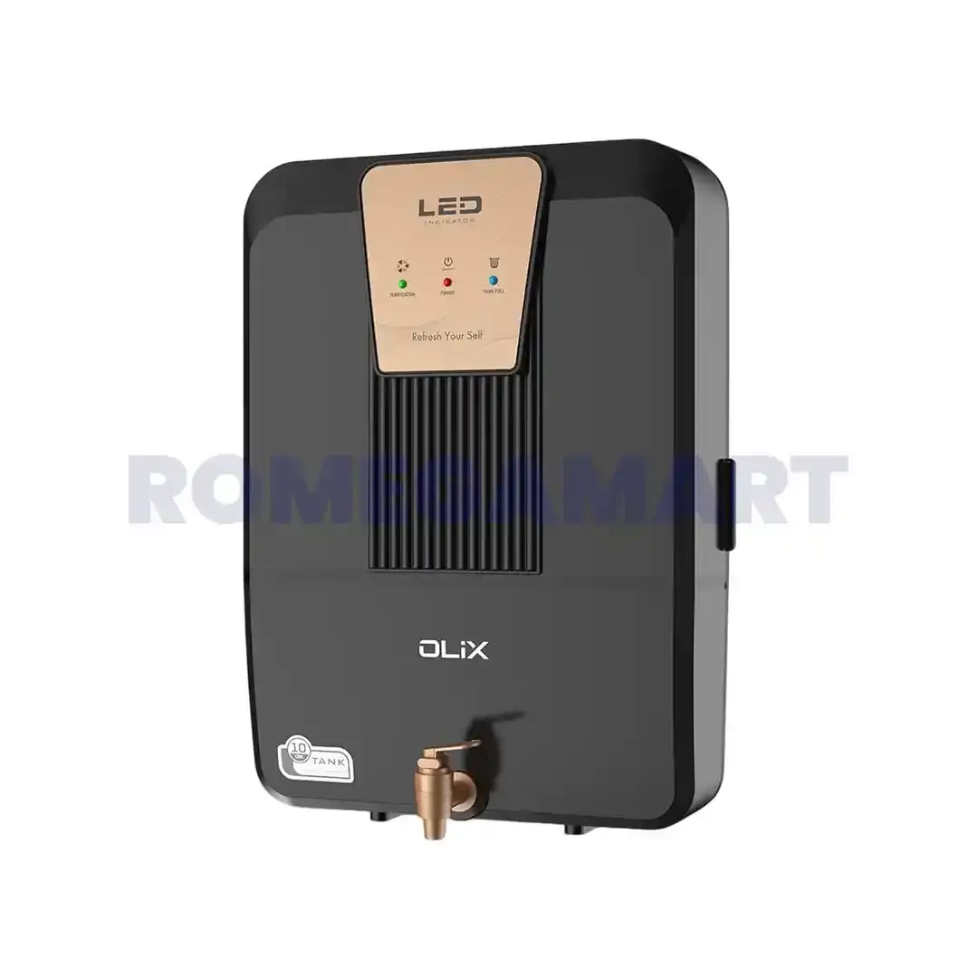 Olix Pearl 10 Liter Storage Black Color Water Purifier With LED Indicators For Domestic Use -  Chandausi Ro & Care