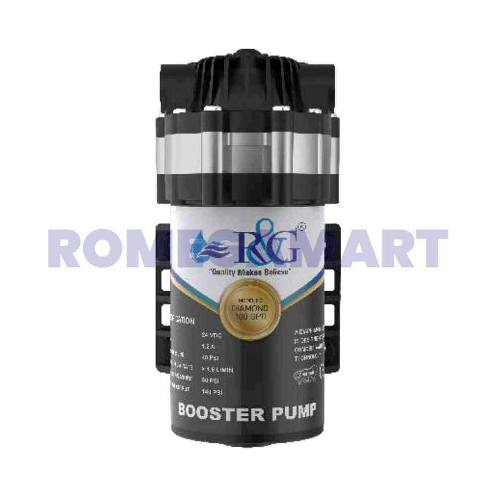 RG Diamond 100 GPD Booster Pump Black Color Suitable For Domestic RO - JAZZ PURE WATER SOLUTIONS