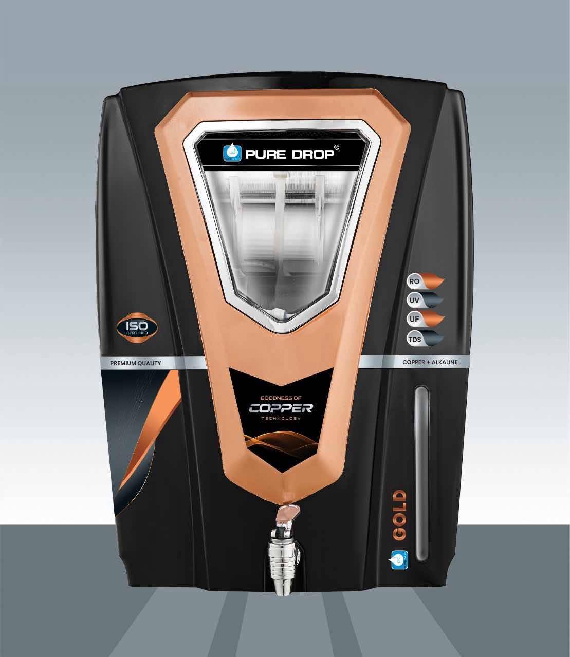 Pure Drop PD-08 Wall Mounted  Water Purifier With RO+UV+UF - SPECTRUM AQUA PRIVATE LIMITED  