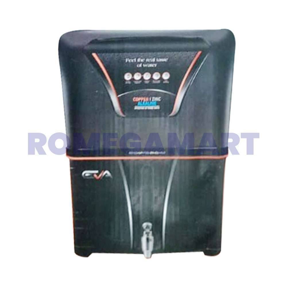 Aqua Eva Water Purifier Black Color 12 Liter Capacity Copper + Alkaline + Zinc  For Domestic Use - Divya Enterprises 
