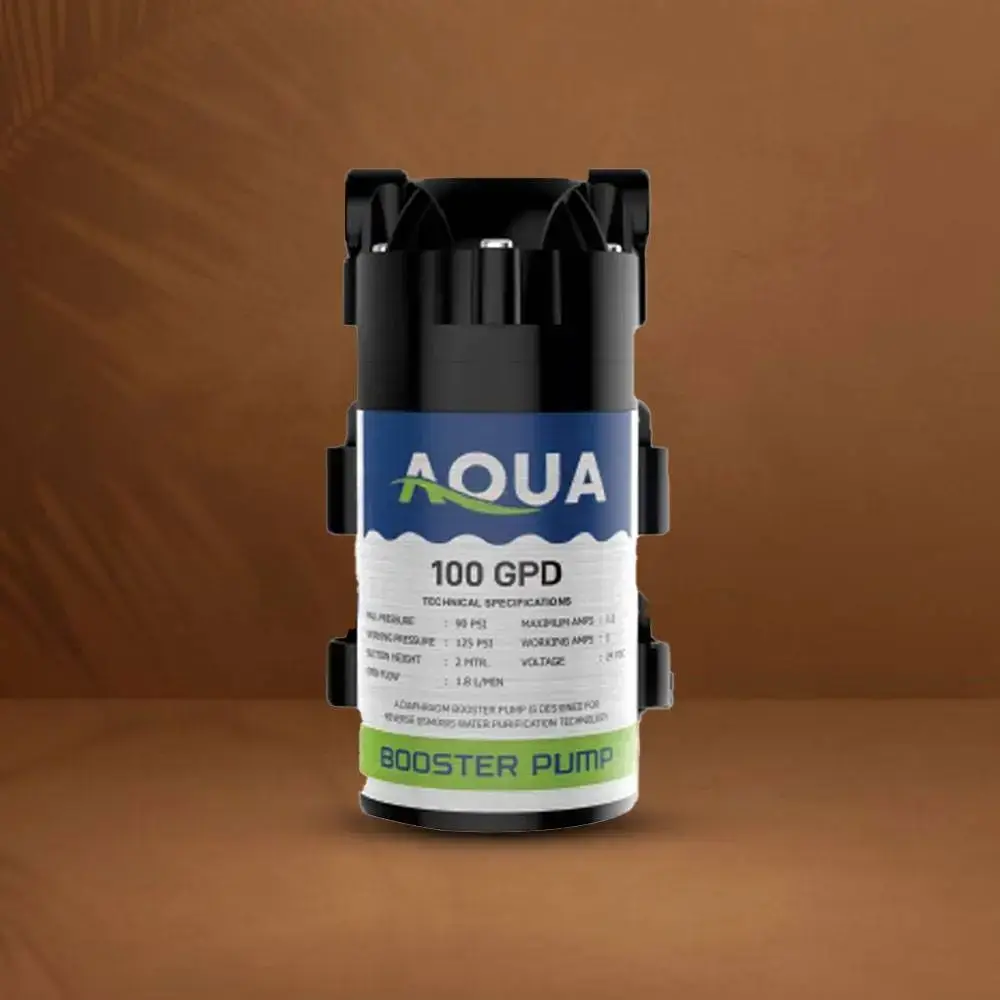 Aqua 100 GPD Booster Pump Black Color Suitable For All Types of Domestic RO - Basil Sweet Water Private Limited