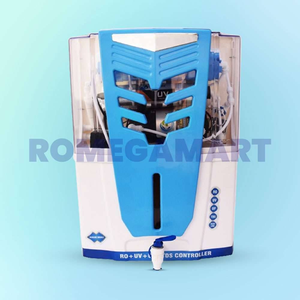 Delta White With Blue Transparent 15 Liter Storage Water Purifier - EARTH RO SYSTEM