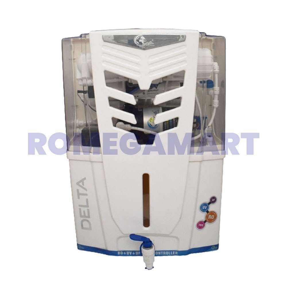 Delta White With Transparent Body 15 Liter Storage Cabinet For Domestic Use - EARTH RO SYSTEM