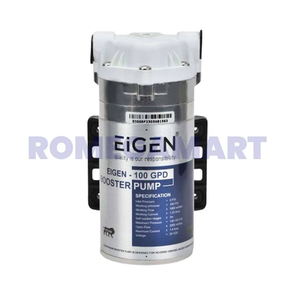 EIGEN 100 GPD Booster Pump Metal Material White Color Suitable For Domestic RO - GTB JI WATER SOLUTIONS