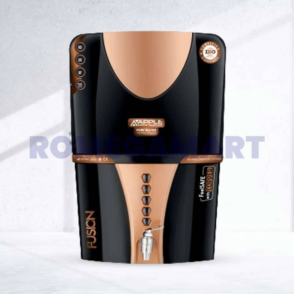 Apple Fusion RO+UV+UF+TDS+ALKLINE+COPPER+MINERAL Water Purifier Black Copper Color 12 Liter Storage Domestic - JAZZ PURE WATER SOLUTIONS