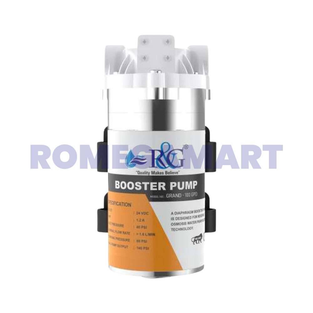 Real Ganga RG Grand 100 GPD Booster Pump White Color Suitable For Domestic RO - GTB JI WATER SOLUTION