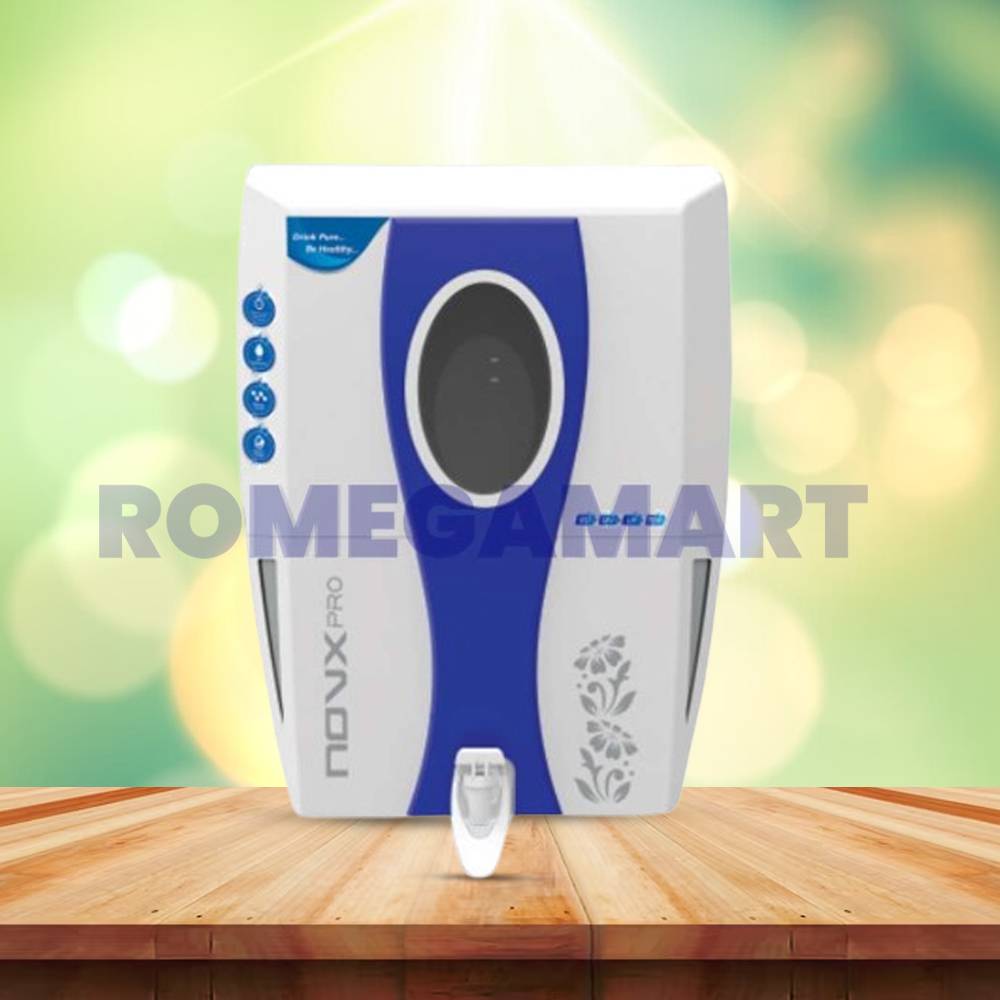 Novex Pro White With Blue RO+UV+TDS+UF 10 Liter Domestic Water Purifeir With Advance LED Digital Display - GTB JI WATER SOLUTIONS