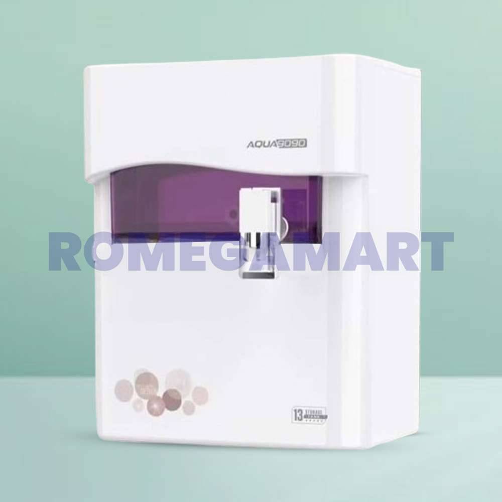 AQUA 9090 White With Pink Color RO+UV+UF+ALKLINE+TDS Water Purifier 13 Liter Storage For Domestic Use - GTB JI WATER SOLUTIONS