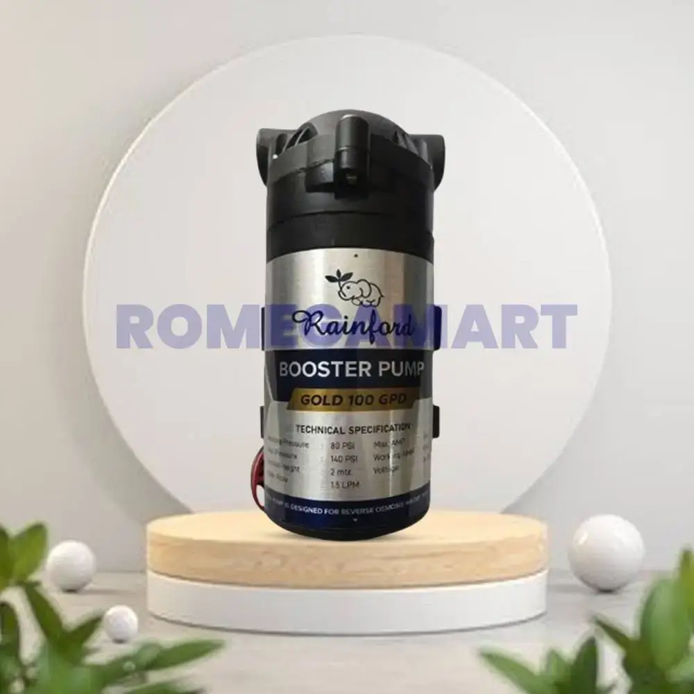 RAINFORD Gold 100 GPD Booster Pump Silver Color For Domestic Use - AMBA SHAKTI ELECTRONICS