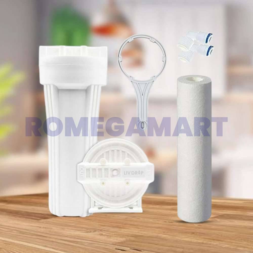 Pre Filter Housing for Domestic RO Water Purifier FH Original Pre Filter Outside Sediment Filter Pre Filter Housing Key with Spun Candle - Liv Drop