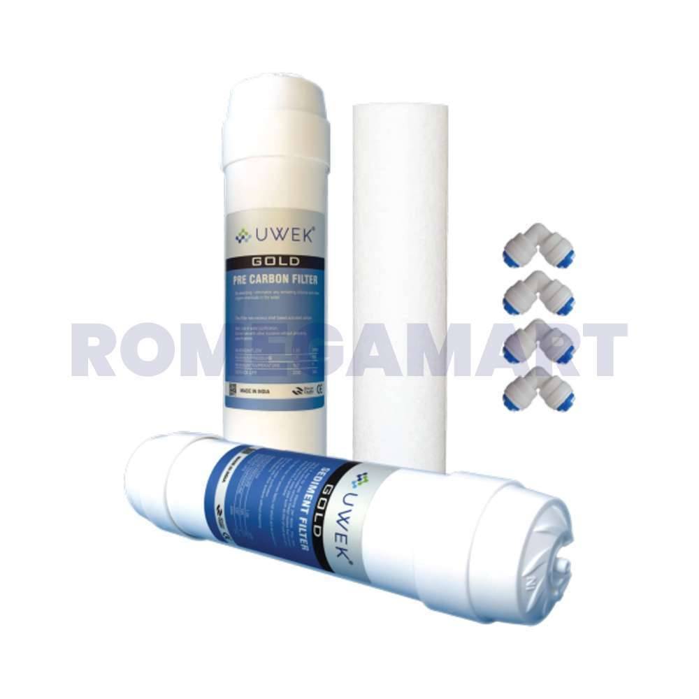 UWEK Classic Inline Pre Carbon Block Sediment And Post Carbon RO Filter Suitable for Domestic RO - CO ORBITAL INDIA