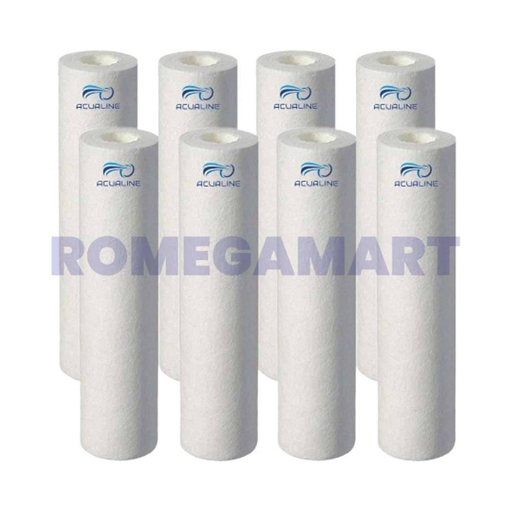 Acualine Spun Filter 10 Inch 5 Micron For All Type of RO Water Purifier Pack of 8 - CO ORBITAL INDIA 