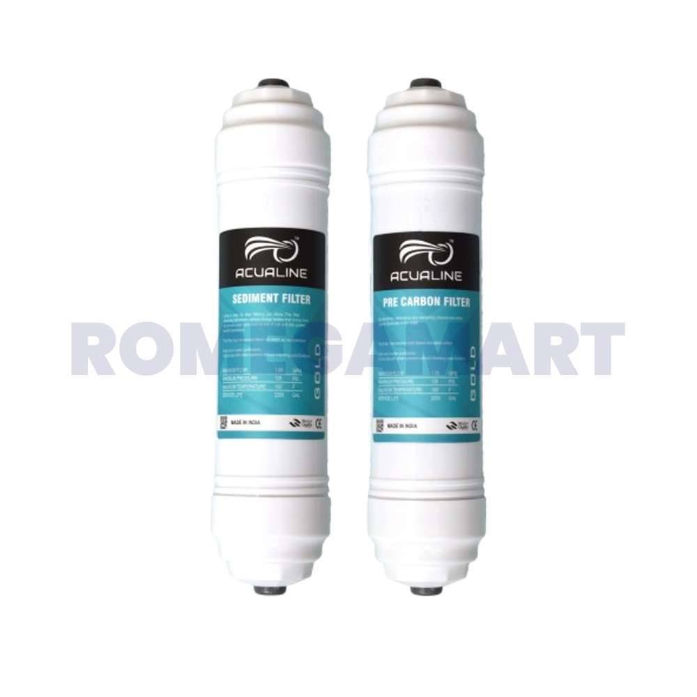 ACUALINE Sediment Filter Elbow Connector  with 10 inch PP Spun Filter  - CO ORBITAL INDIA