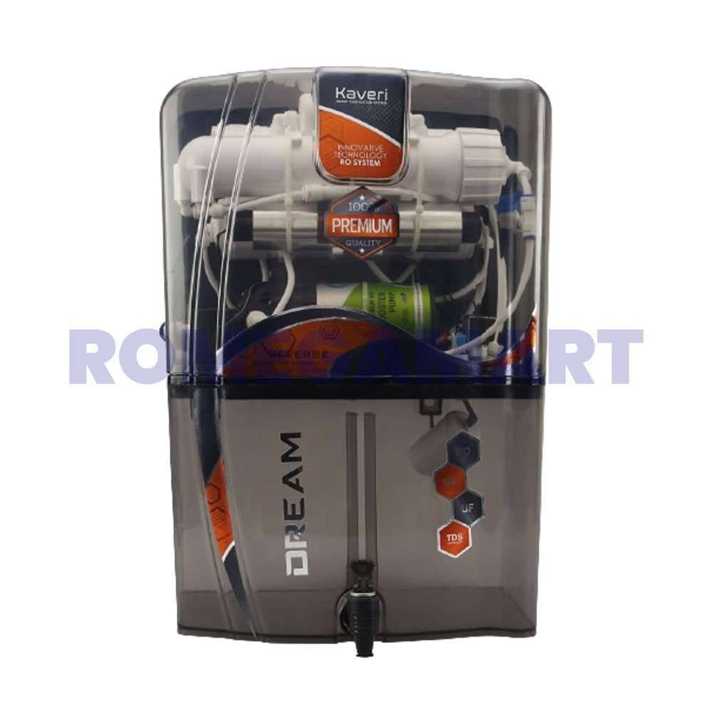 Kaveri Dream Grey Transparent RO Water Purifier 12 Liter Storage For Domestic - JAZZ PURE WATER SOLUTIONS 