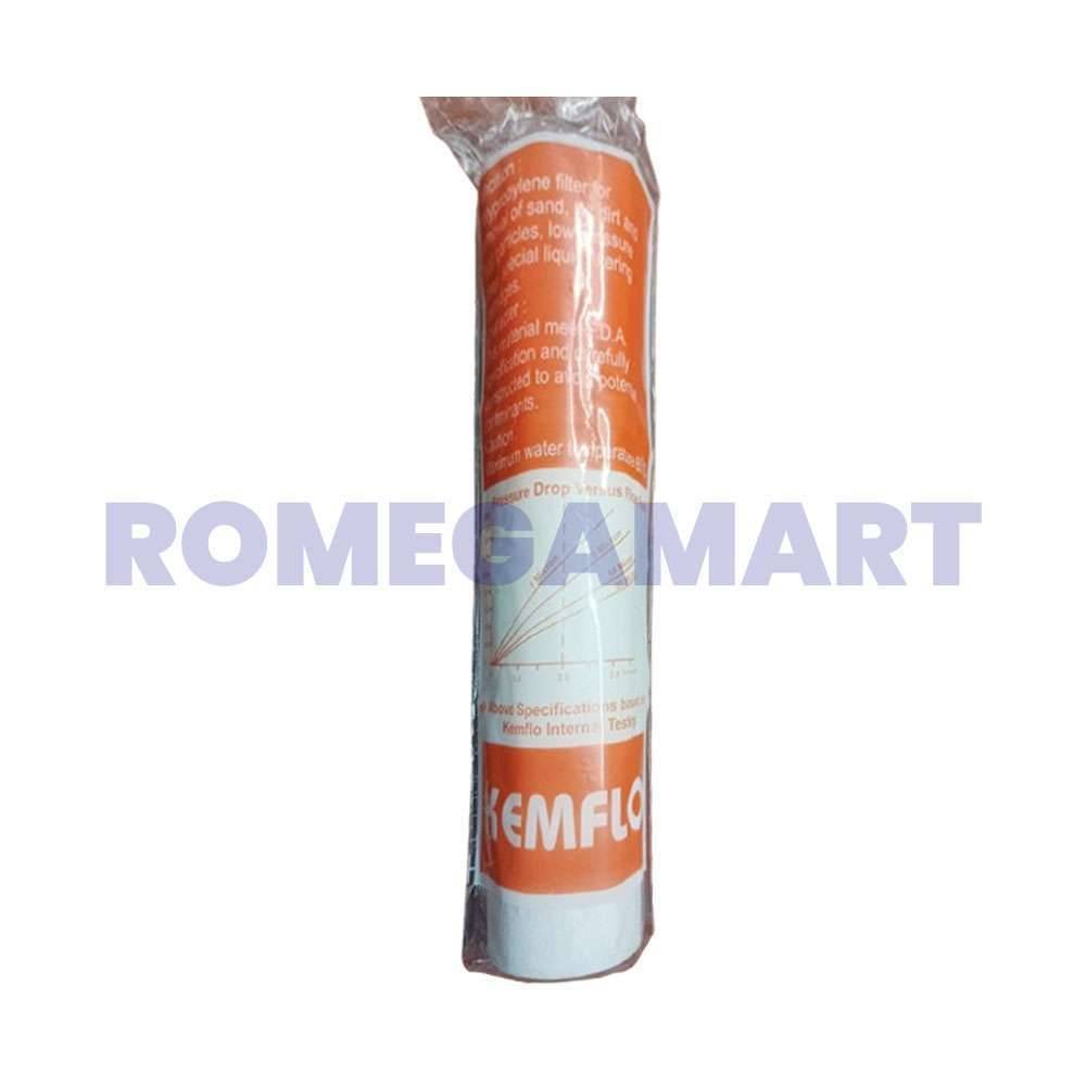 Kemflow 10 Inch Spun Filter 5 Microns White Color For Domestic Ro Water Purifier - Divya Enterprises