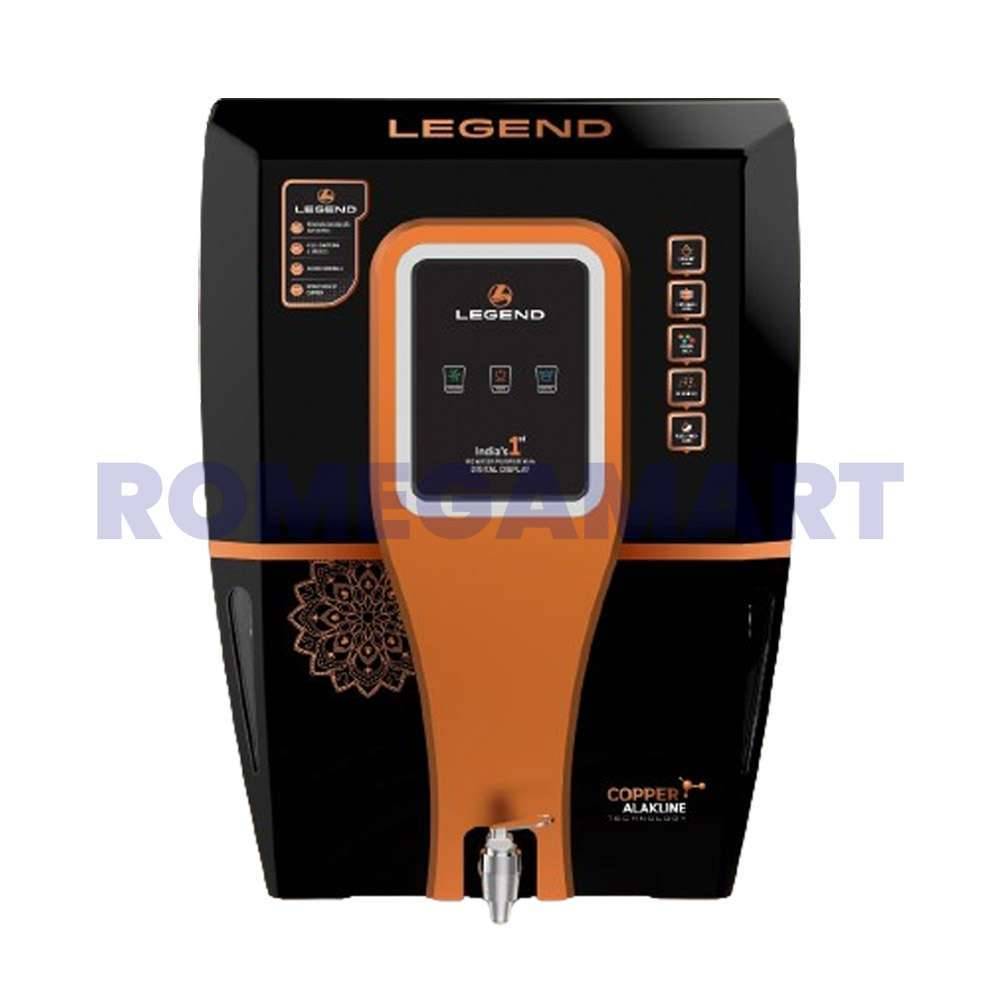 LEGEND Black With Orange Copper 12 Liter Storage Water Purifier With Digital Display - GTB JI WATER SOLUTIONS