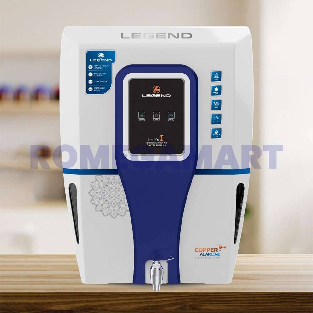 LEGEND 12 Liter Storage RO+UV+TDS+UF White With Blue WaterPurifier ABS Plastic Material For Domestic - GTB JI WATER SOLUTIONS