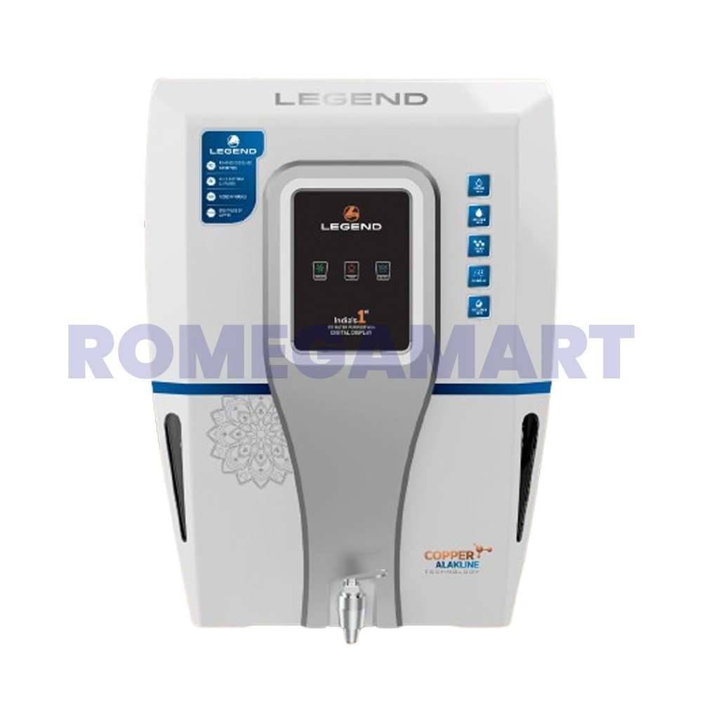 LEGEND RO+UV+UF Water Purifier 12 Liter Storage RO+UV+UF With Smart Led Indicator White With Grey ABS Plastic Material - GTB JI WATER SOLUTIONS