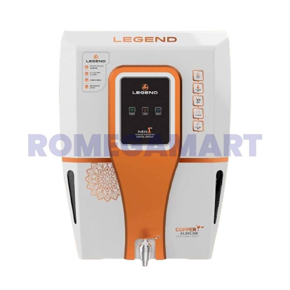 LEGEND 12 Liter Storage White With Orange Copper Water Purifier With Digital Display - GTB JI WATER SOLUTIONS