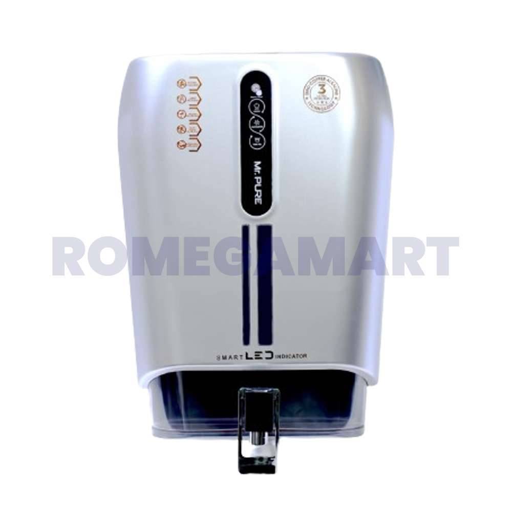Mr Pure Cabinet With Smart LED Indicator 10 Liter Storage Silver Color For Domestic Use - JAZZ PURE WATER SOLUTIONS 