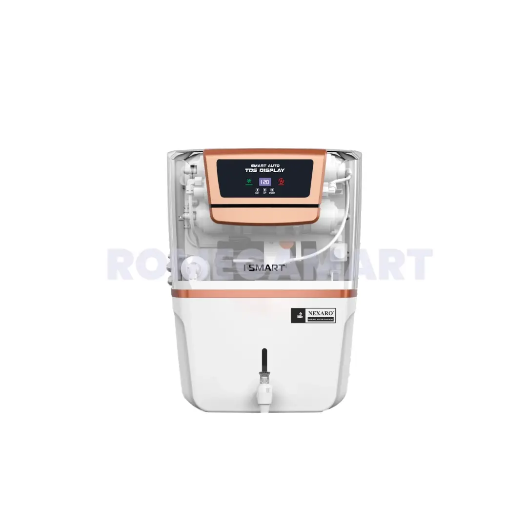 Nexaro I Smart 12 Liter Storage White Transparent Color With Smart Led Display Ro Water Purifier - Nexaflow Filtration Private Limited