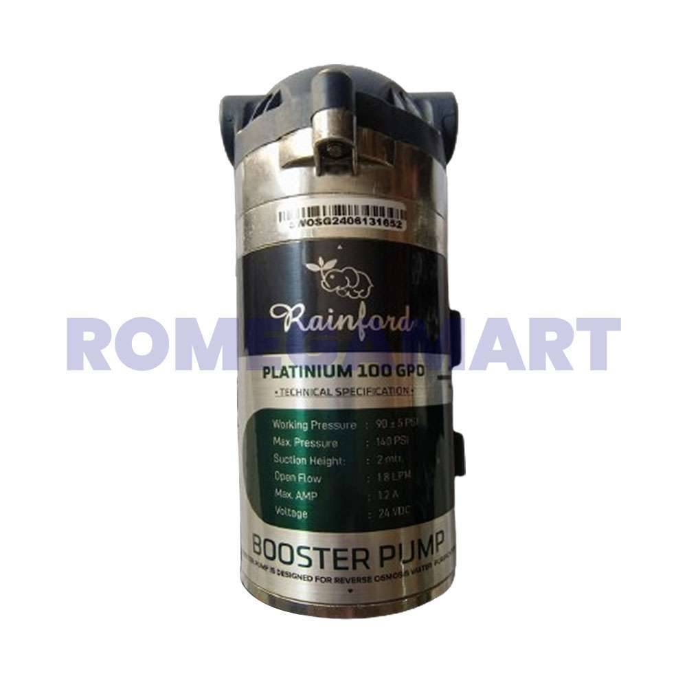 RAINFORD Platinum 100 GPD Booster Pump Sliver Color For Domestic Use - AMBA SHAKTI ELECTRONICS 