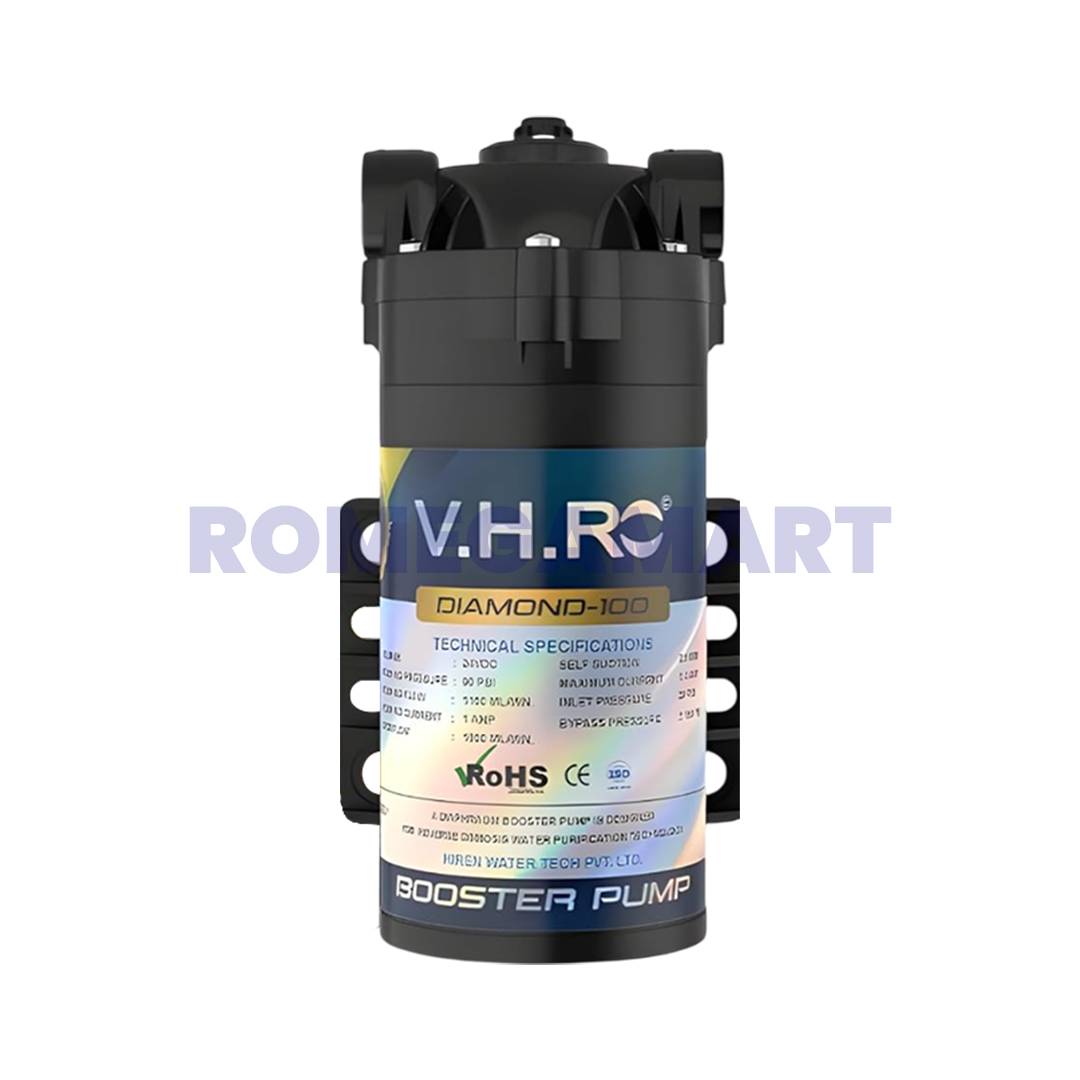 VH RO 100 GPD Diamond Booster Pump Black Color - Chandausi RO & Care Centre